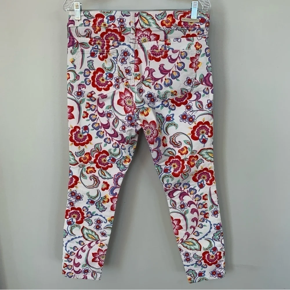 Pilcro and the‎ Letter Press Floral Mid-Rise Skinny Jeans Size 29P - Picture 4 of 6